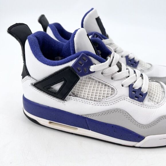 Nike Air Jordan 4 Retro GS Ultraviolet Neutral Gray White Sneakers - Picture 2 of 10